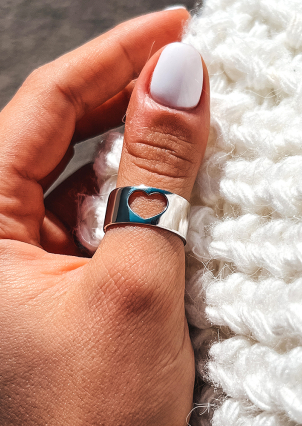 Каблучка без вставок Срібло 925° (родій) 81686