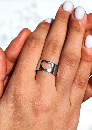 Каблучка без вставок Срібло 925° (родій) 81686