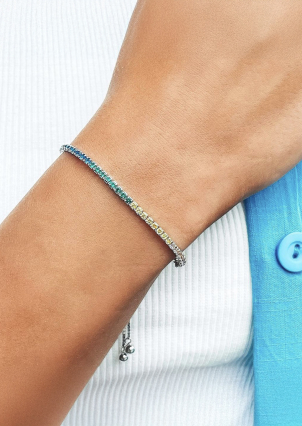 Браслет фіаніт Срібло 925° (родій) sb42