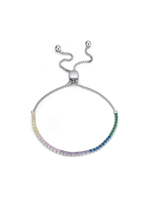 Браслет фіаніт Срібло 925° (родій) sb42