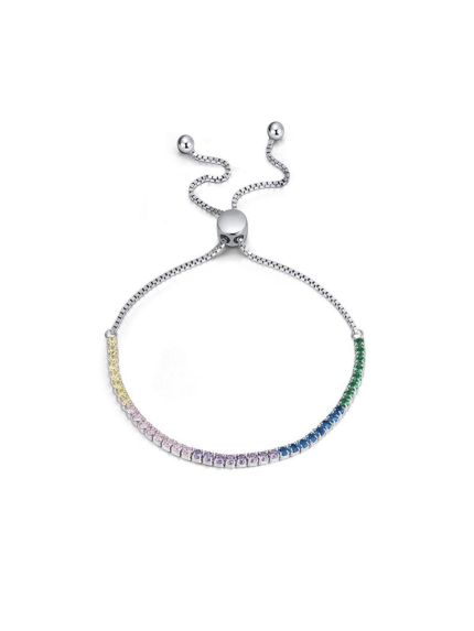 Браслет фіаніт Срібло 925° (родій) sb42