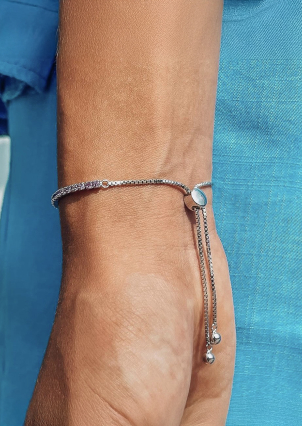 Браслет фіаніт Срібло 925° (родій) sb42