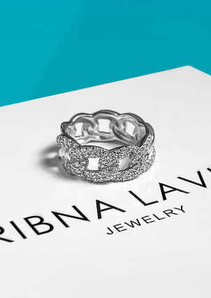 Каблучка фіаніт Срібло 925° (родій) 120206