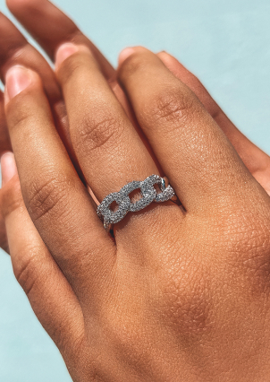 Каблучка фіаніт Срібло 925° (родій) 120206