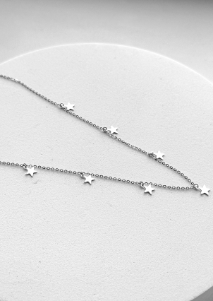 Кольє без вставок Срібло 925° (родій) GZN100P385