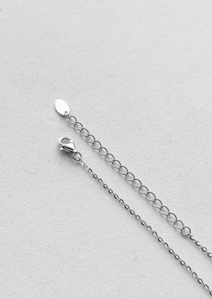 Кольє без вставок Срібло 925° (родій) GZN100P385