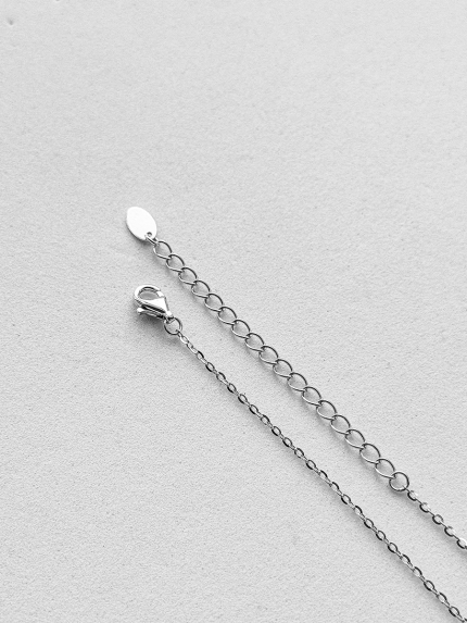 Necklace without inserts Silver 925° (rhodium) GZN100P385