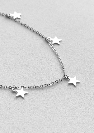 Кольє без вставок Срібло 925° (родій) GZN100P385