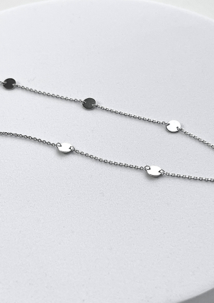 Кольє без вставок Срібло 925° (родій) 861155