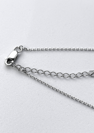 Кольє без вставок Срібло 925° (родій) 861155