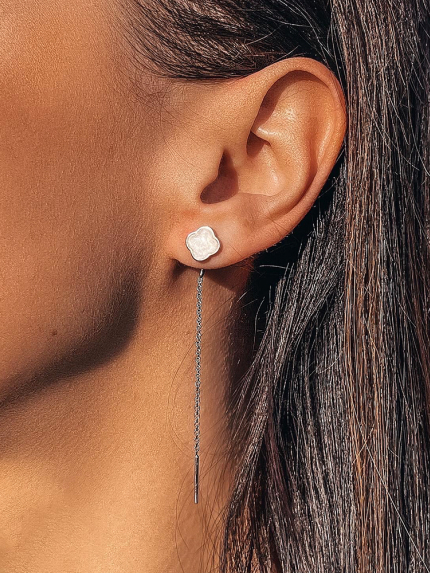 Сережки емаль Срібло 925° (родій) 261778 б