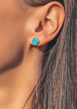 Сережки емаль Срібло 925° (родій) 261778