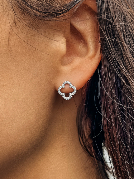 Cyanite earrings Silver 925° (rhodium) 008220