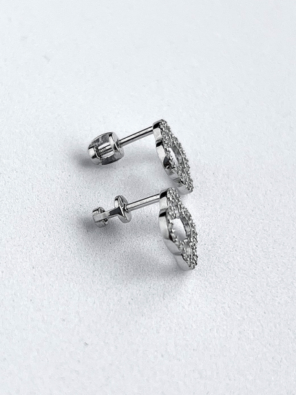 Cyanite earrings Silver 925° (rhodium) 008220