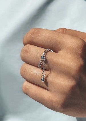 Ring without inserts Silver 925° (rhodium) 956854