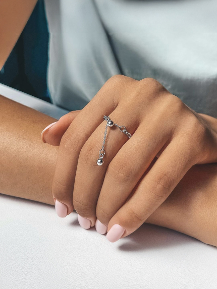 Ring without inserts Silver 925° (rhodium) 956854