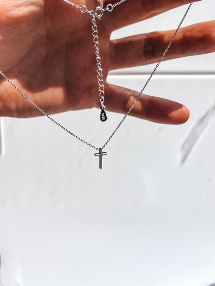 Кольє без вставок Срібло 925° (родій) WSN020