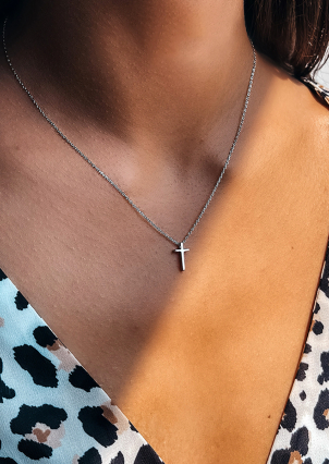 Кольє без вставок Срібло 925° (родій) WSN020