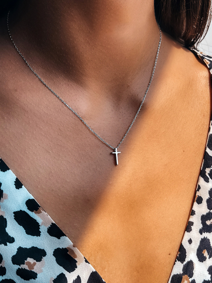 Кольє без вставок Срібло 925° (родій) WSN020