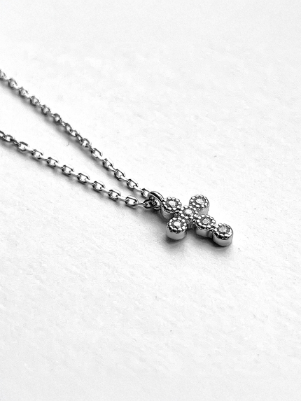 Кольє фіаніт Срібло 925° (родій) WSN026