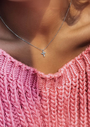 Кольє фіаніт Срібло 925° (родій) WSN026