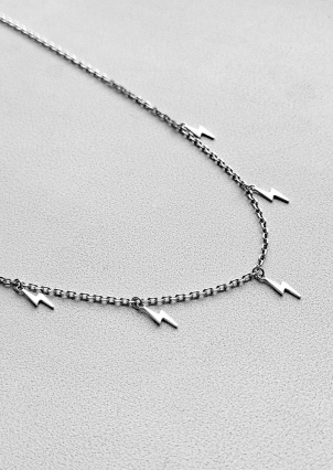 Кольє без вставок Срібло 925° (родій) 86074