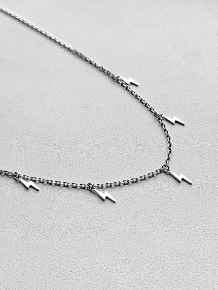 Кольє без вставок Срібло 925° (родій) 86074