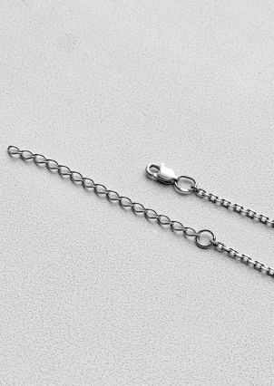 Кольє без вставок Срібло 925° (родій) 86074