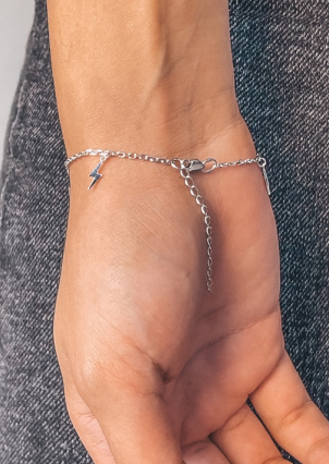 Браслет без вставок Срібло 925° (родій) 75249