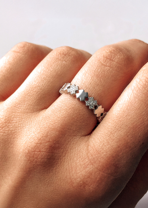 Каблучка фіаніт Срібло 925° (родій) 81674