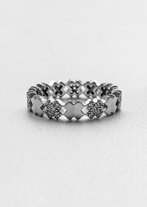 Каблучка фіаніт Срібло 925° (родій) 81674