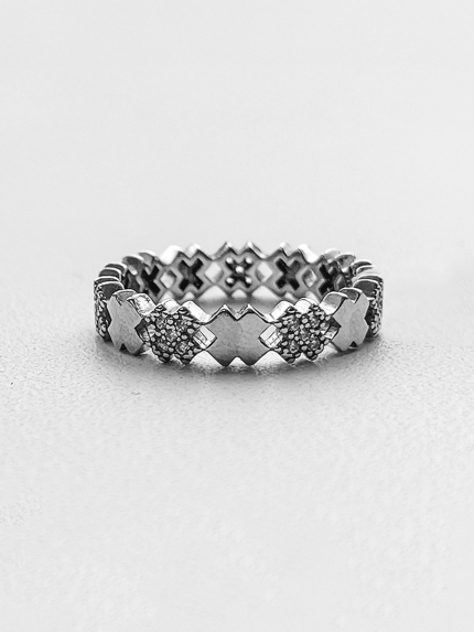 Каблучка фіаніт Срібло 925° (родій) 81674