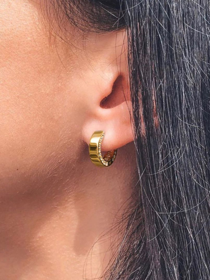 Fianite earrings (AAAA) Gold 585° 20158