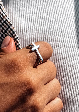 Каблучка без вставок Срібло 925° (родій) wsr010