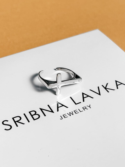 Каблучка без вставок Срібло 925° (родій) wsr010