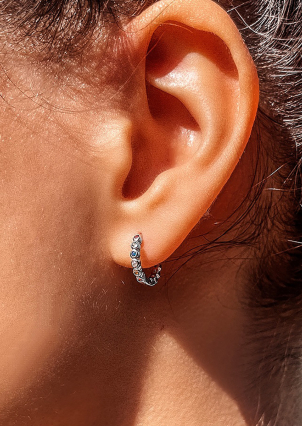 Сережки фіаніт Срібло 925° (родій) eqe35p