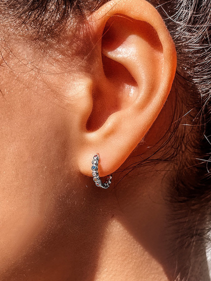 Cyanite earrings Silver 925° (rhodium) eqe35p