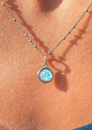 Підвіс опал Срібло 925° (родій) пк2опг/1017