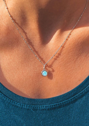 Підвіс опал Срібло 925° (родій) пк2опг/1017