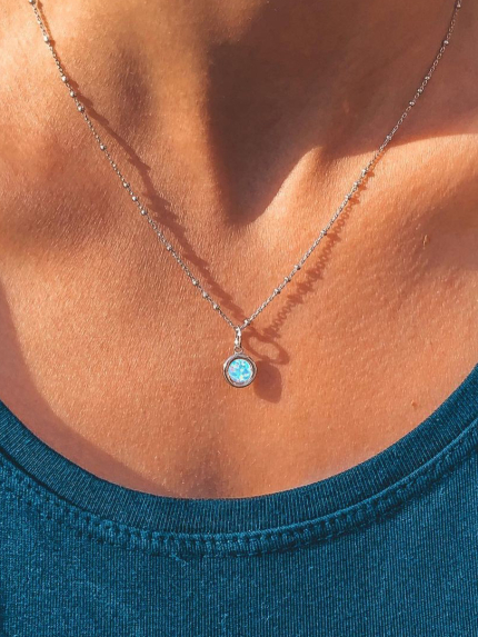 Підвіс опал Срібло 925° (родій) пк2опг/1017