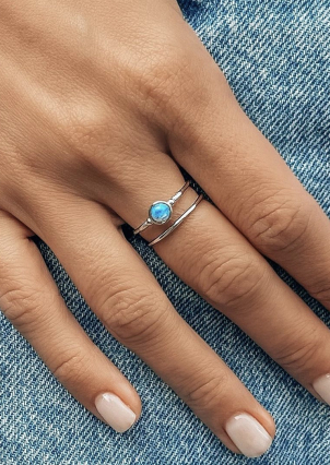 Каблучка опал Срібло 925° (родій) кк2опг/1176