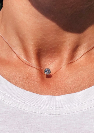 Кольє фіаніт Срібло 925° (родій) кл2ф/424