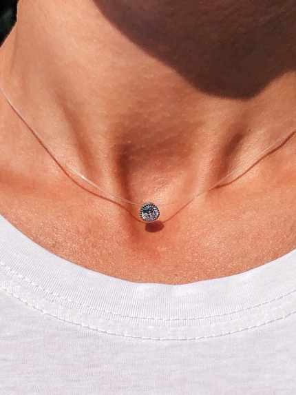 Кольє фіаніт Срібло 925° (родій) кл2ф/424