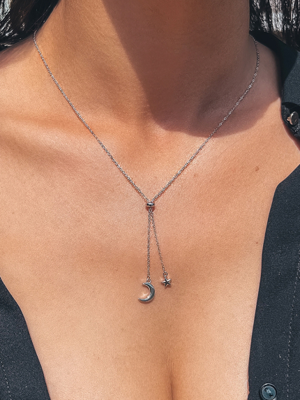 Кольє без вставок Срібло 925° (родій) кл2/1013