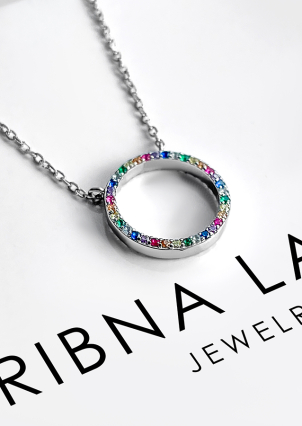 Кольє фіаніт Срібло 925° (родій) клк2фц/1201