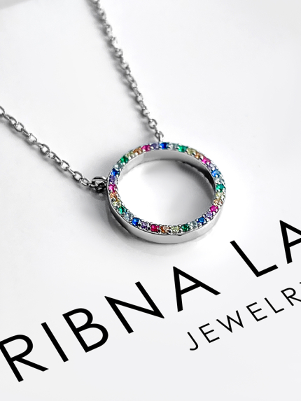 Кольє фіаніт Срібло 925° (родій) клк2фц/1201