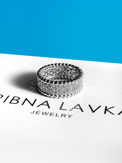 Ring cubic zirconia Silver 925° (rhodium) 000866