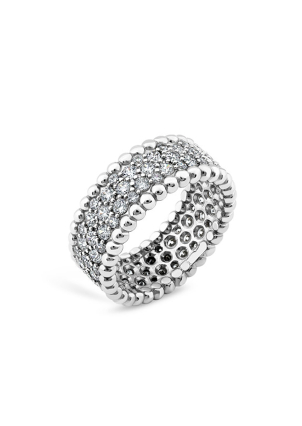 Pierścionek z cyrkonem Srebro 925° (rod) 000866