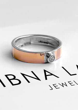 Каблучка фіаніт Срібло 925° золото 375° 039270