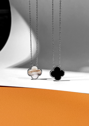 Кольє онікс Срібло 925° (родій) клк2о/1024